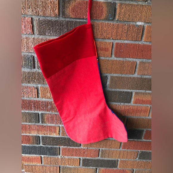 Bob the Builder Handmade large Christmas stocking Yellow scoop bucket upcycled💙 - Picture 2 of 11